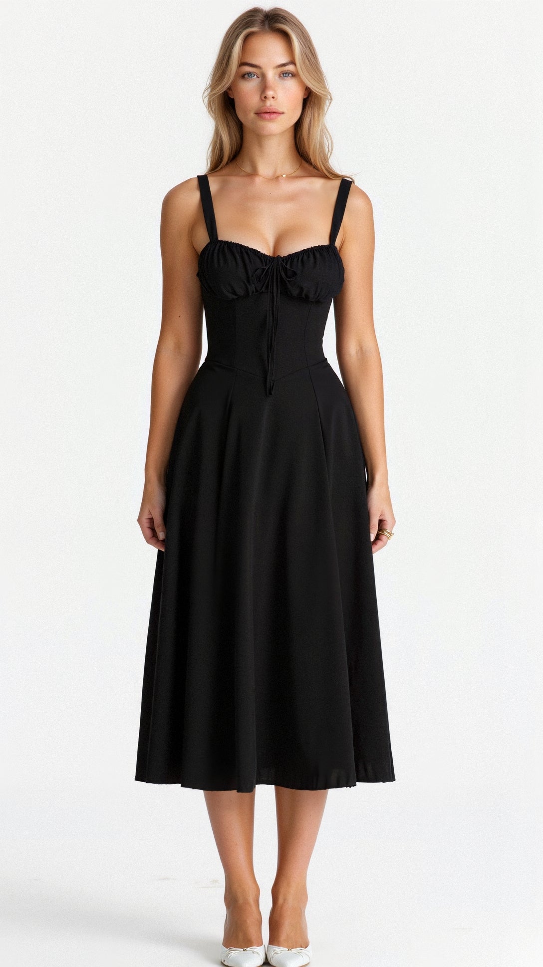 Classic Fit Corset Midi Dress
