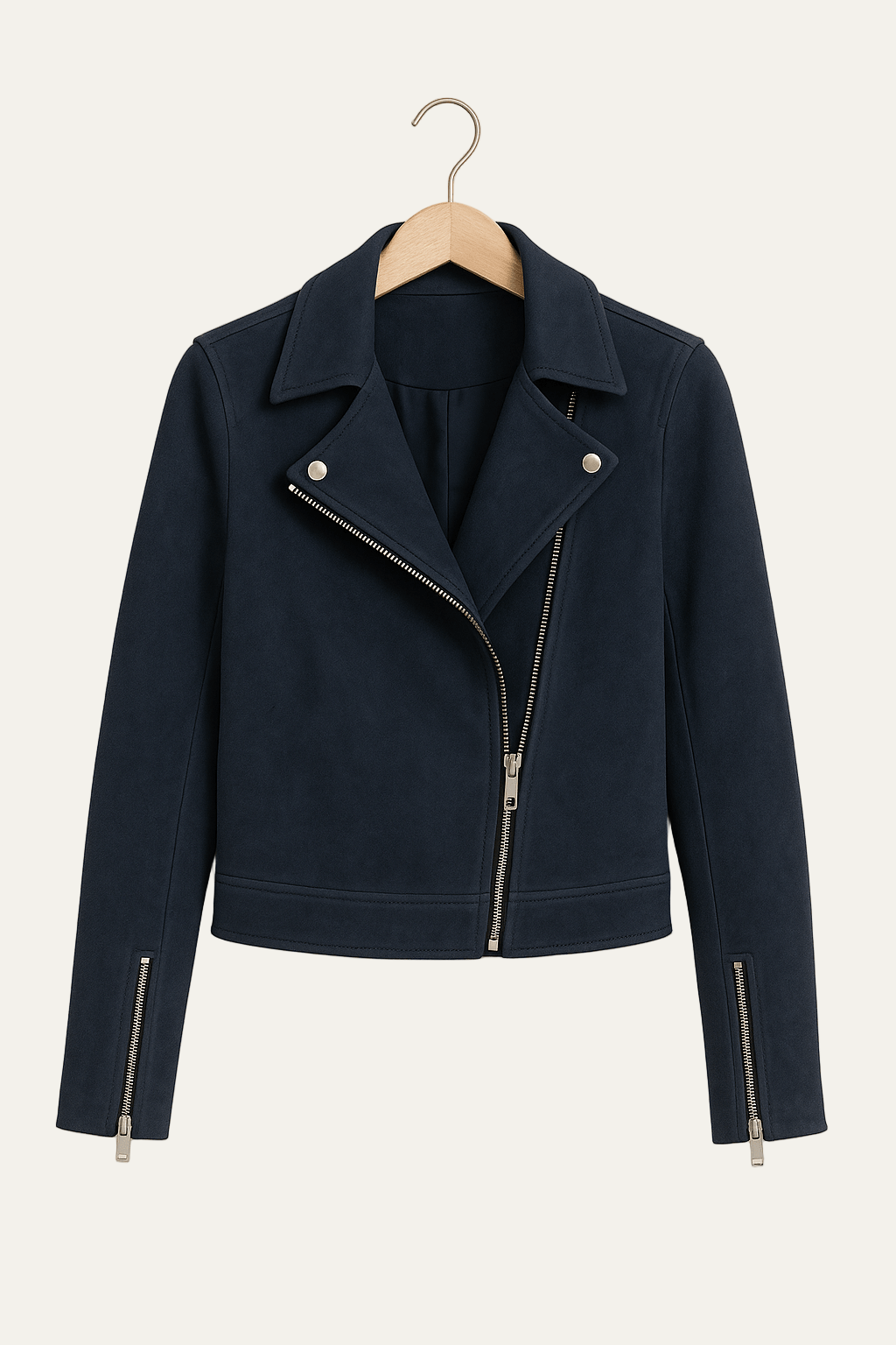 VogeLuxe | Women’s Asymmetrical Zip Moto Jacket