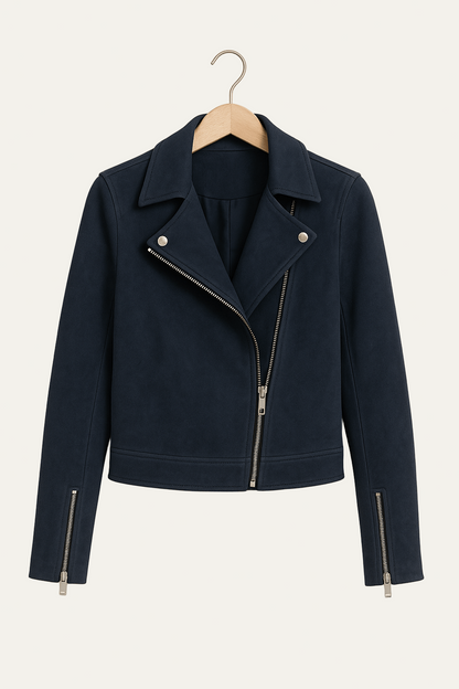 VogeLuxe | Women’s Asymmetrical Zip Moto Jacket