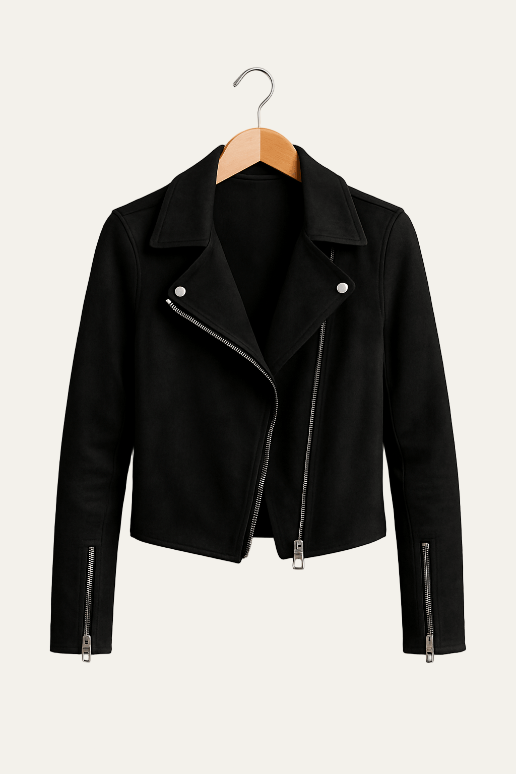 VogeLuxe | Women’s Asymmetrical Zip Moto Jacket