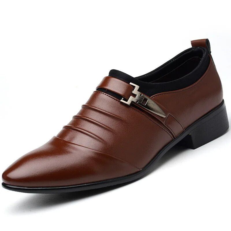 Luxury Black Tie Leather Dress Shoes
