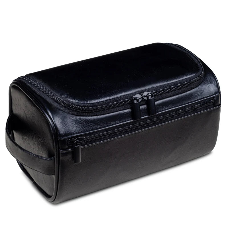 Portable Travel Toiletry Pouch | Small Leather Hang Bag