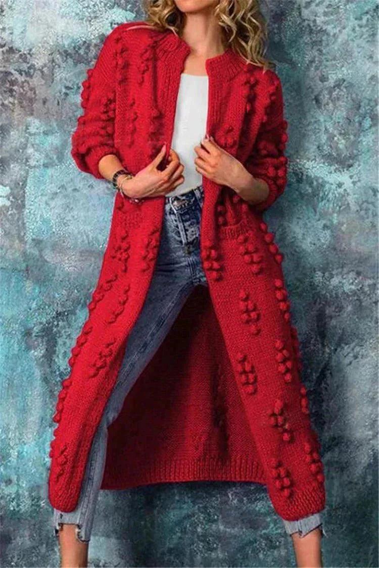 Warm Women's Knit Open Front Cardigan Sweater