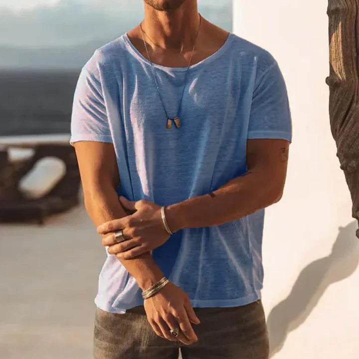 Classic Casual Crew Neck Tee Shirt
