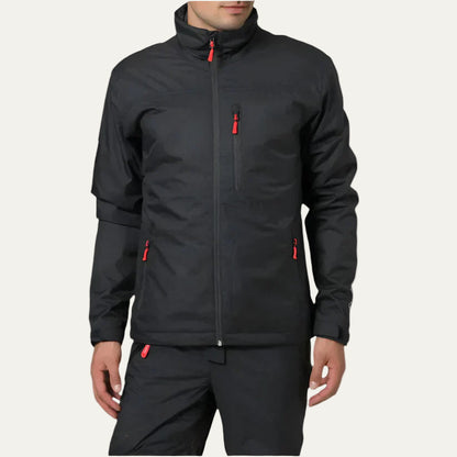 VogeLuxe | Men’s Waterproof Shell Jacket with Contrast Trim Pockets