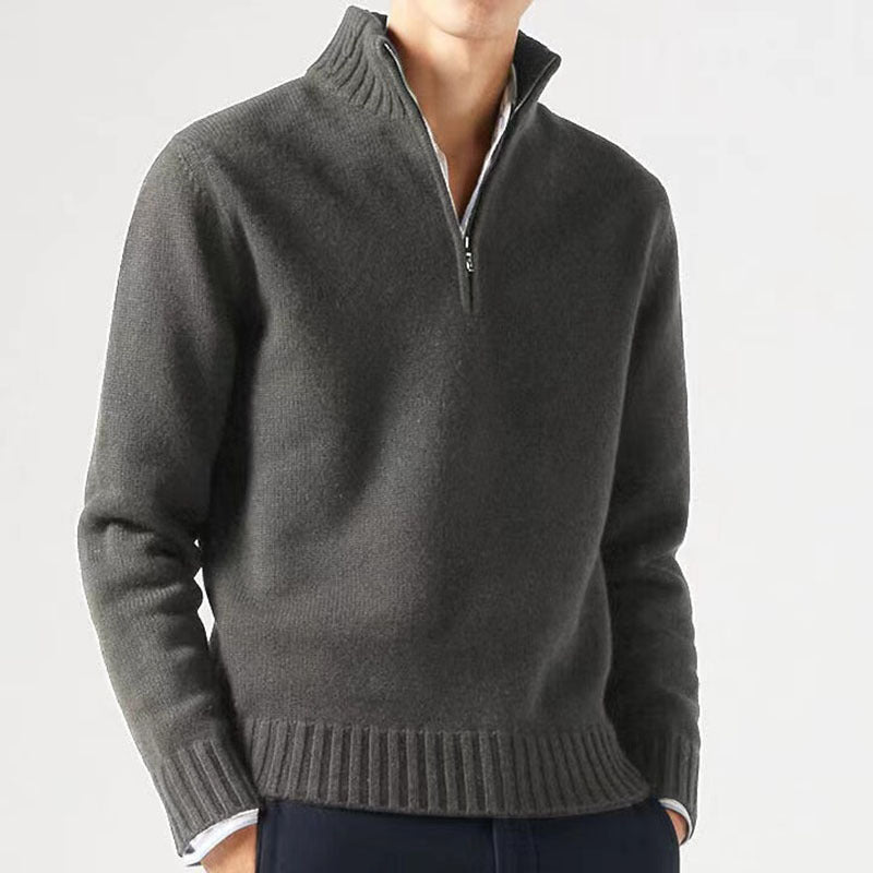 Cozy Men's Winter Quarter Zip Jumper Sweater