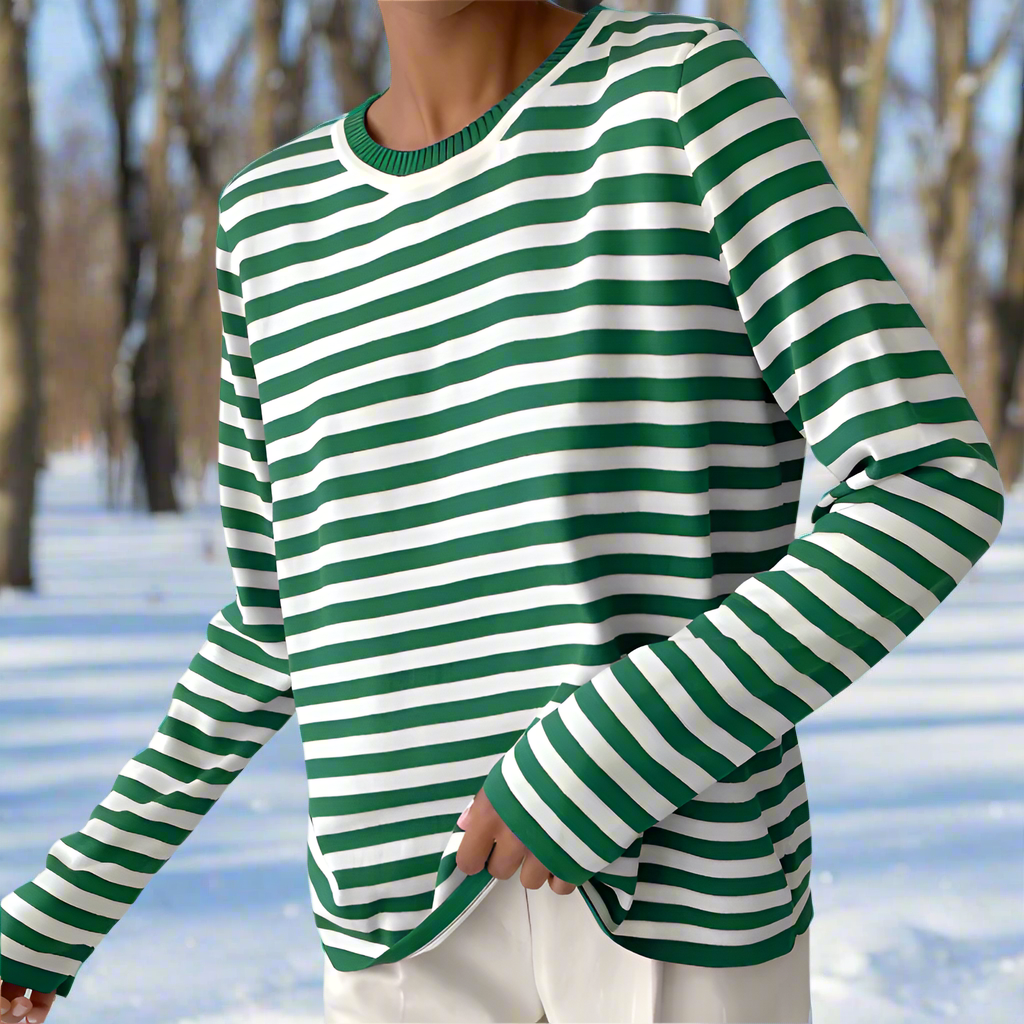 Classic Women's Horizontal Stripe Tee Shirt