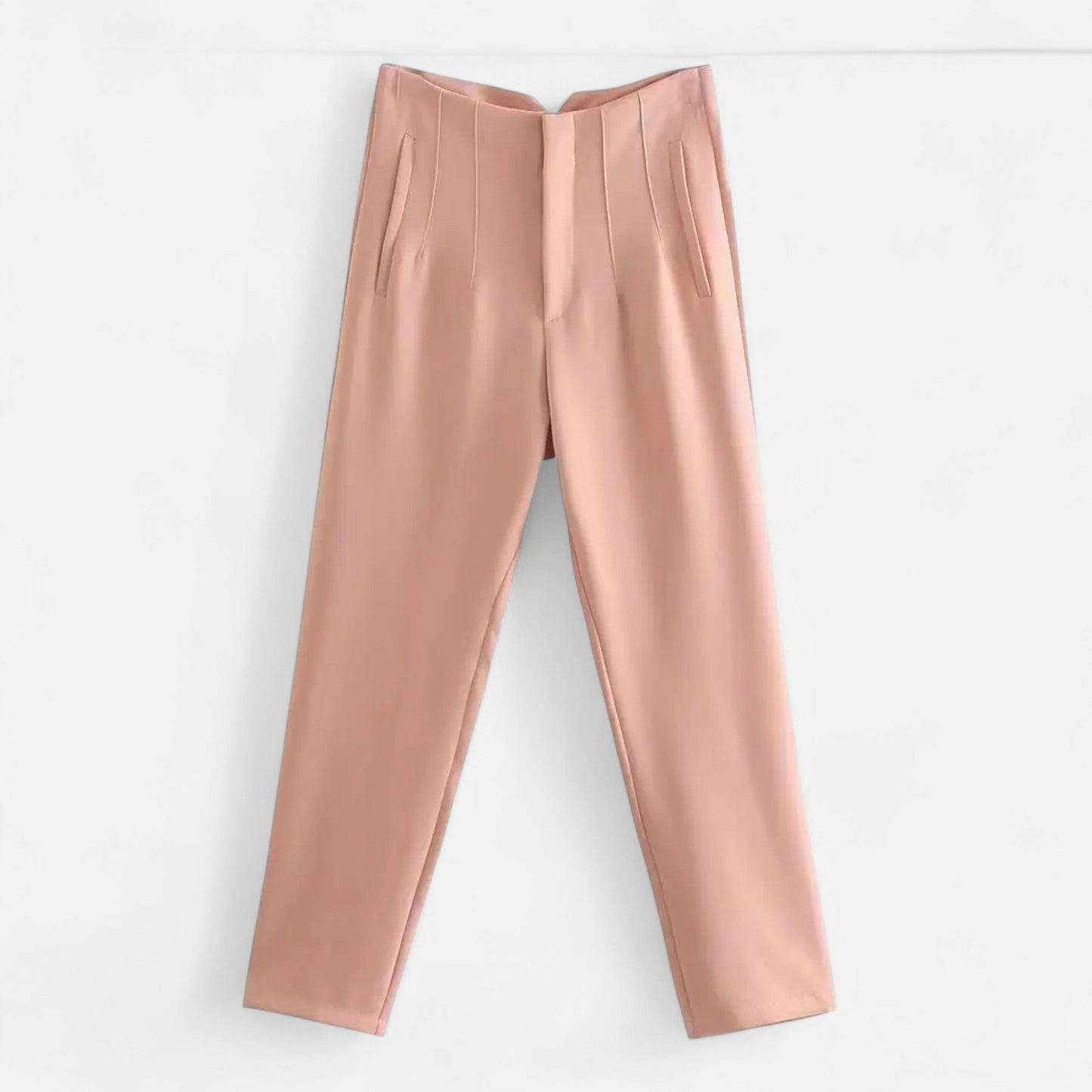 Elegant High Waist Slim Fit Women's Trousers