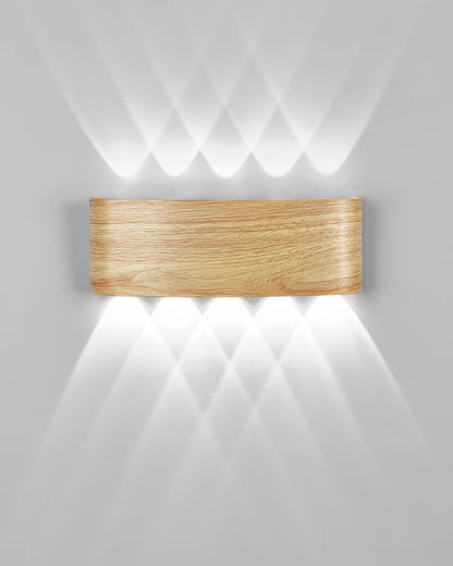 Rustic Wood LED Outdoor Wall Light Waterproof
