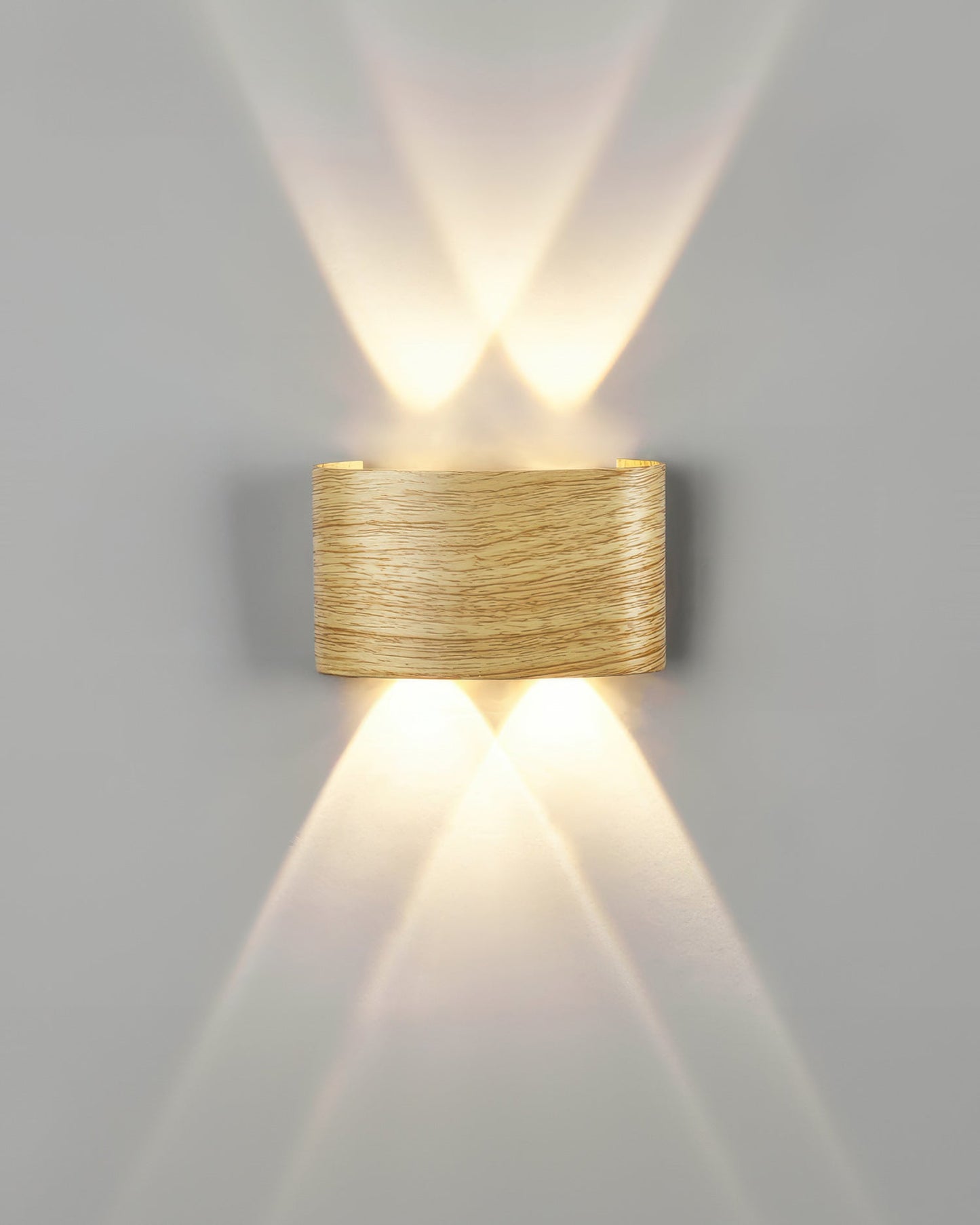 Rustic Wood LED Outdoor Wall Light Waterproof