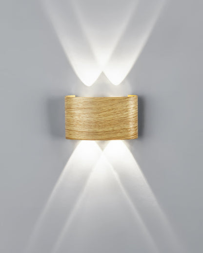 Rustic Wood LED Outdoor Wall Light Waterproof