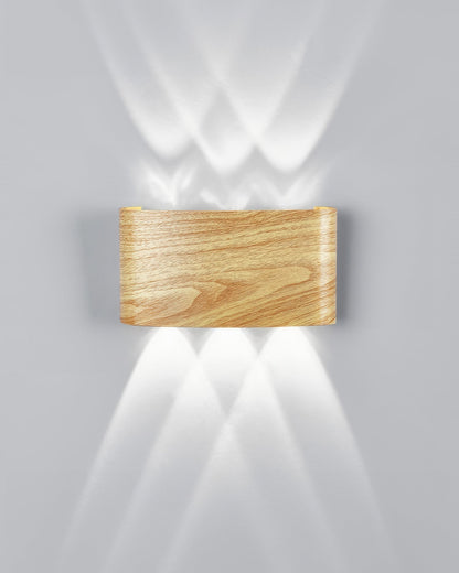 Rustic Wood LED Outdoor Wall Light Waterproof