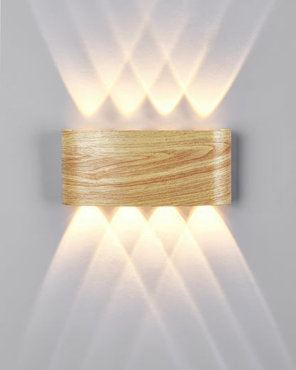 Rustic Wooden LED Outdoor Wall Light Waterproof