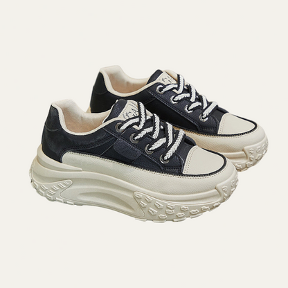 VogeLuxe | Women’s Chunky Low Top Sculpted Sole Fashion Sneaker