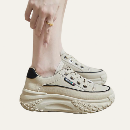 VogeLuxe | Women’s Chunky Low Top Sculpted Sole Fashion Sneaker
