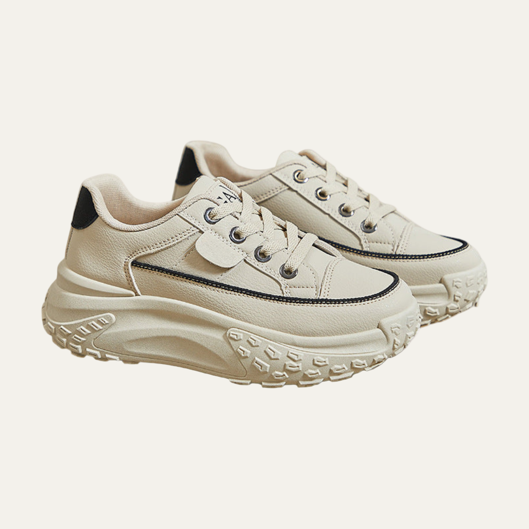 VogeLuxe | Women’s Chunky Low Top Sculpted Sole Fashion Sneaker