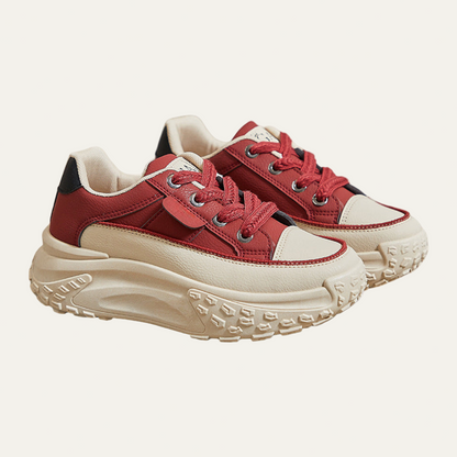VogeLuxe | Women’s Chunky Low Top Sculpted Sole Fashion Sneaker