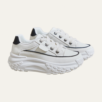 VogeLuxe | Women’s Chunky Low Top Sculpted Sole Fashion Sneaker