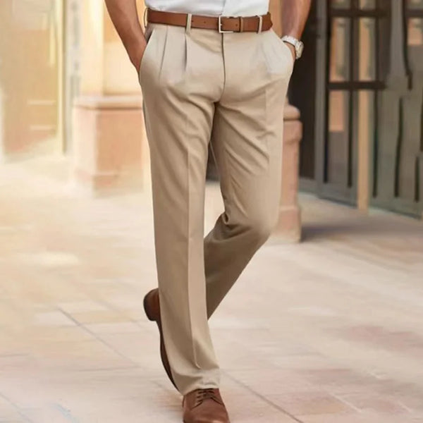 Classic Fit Men's Wool Trousers for Everyday Wear