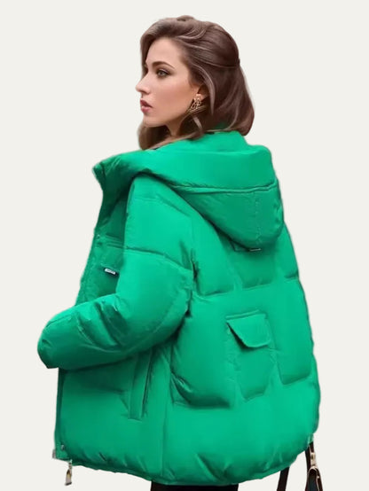 VogeLuxe | Women’s Oversized Heavyweight Quilted Puffer Jacket With Hood