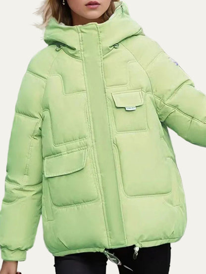 VogeLuxe | Women’s Oversized Heavyweight Quilted Puffer Jacket With Hood