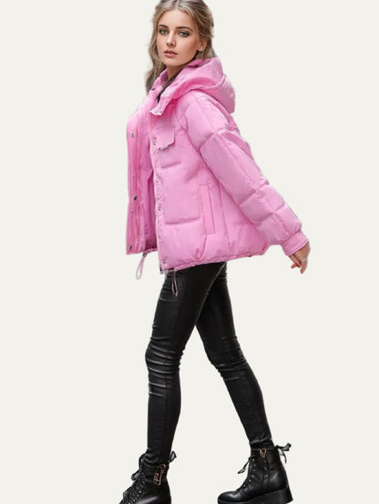 VogeLuxe | Women’s Oversized Heavyweight Quilted Puffer Jacket With Hood