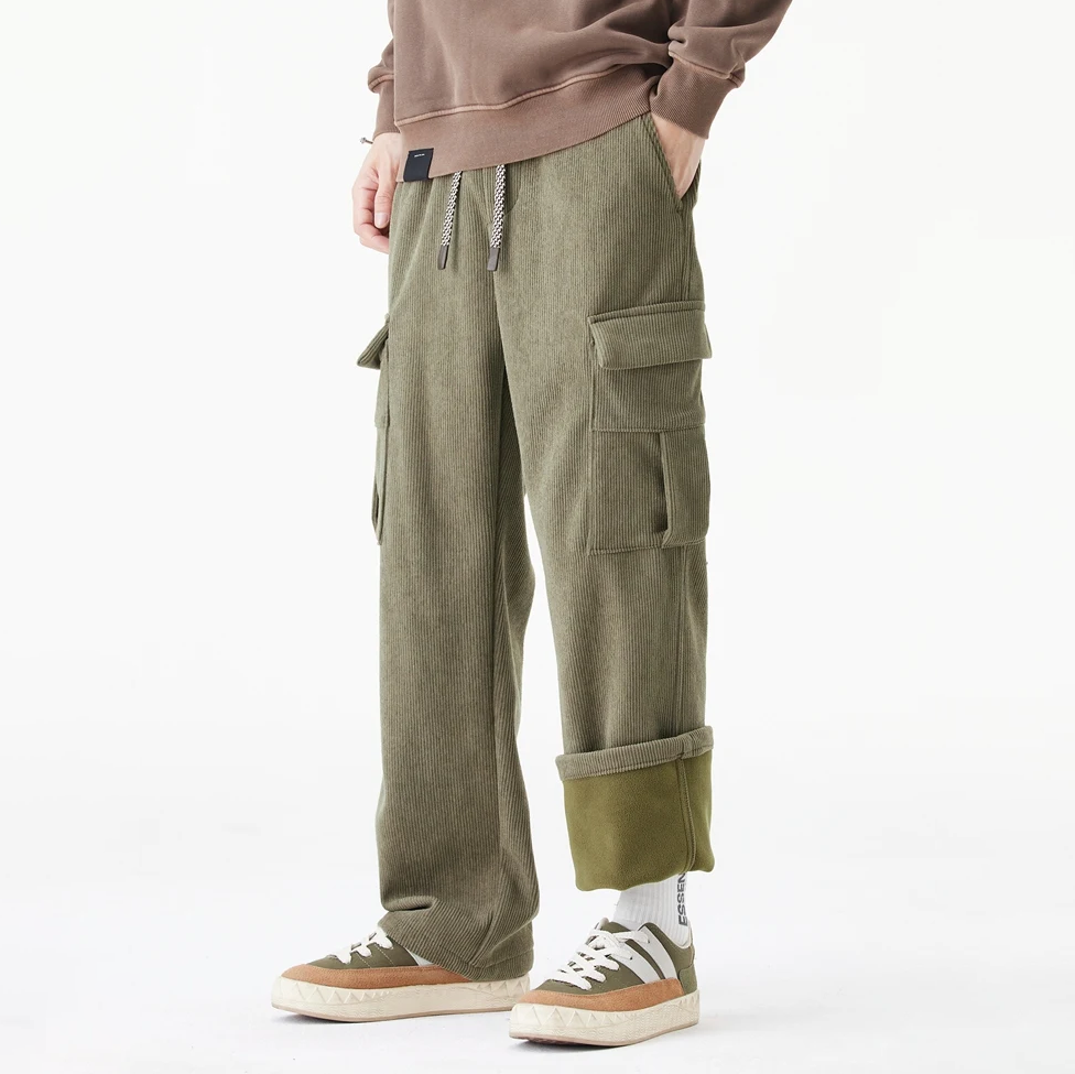 Warm Corduroy Fleece Pants - VogeLuxe