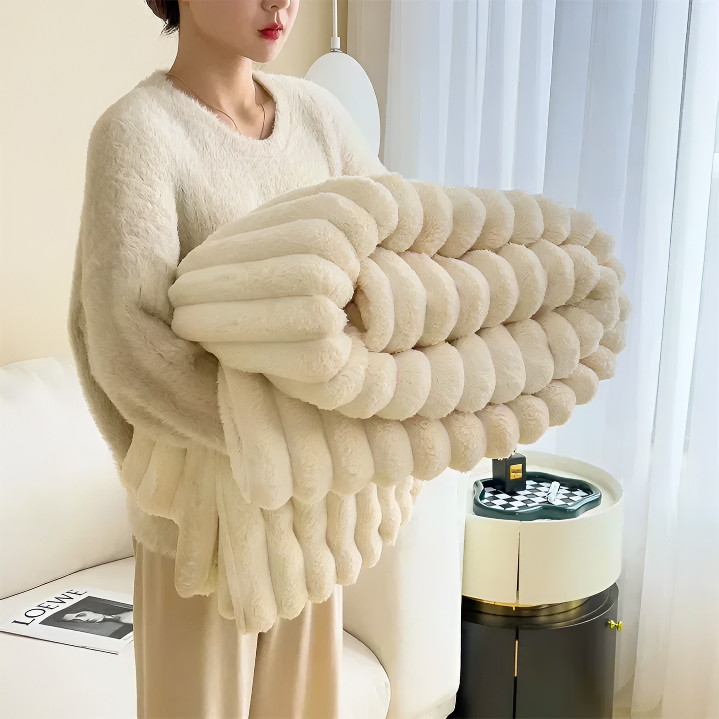 Plush Faux Fur Soft Blanket