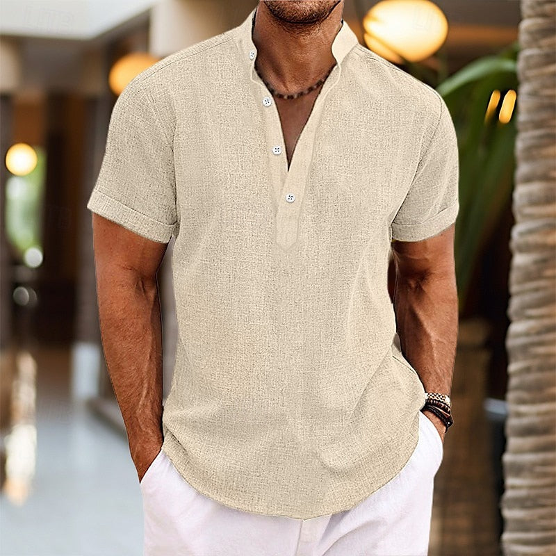 Slim Fit Casual Mens Short Sleeve Shirt