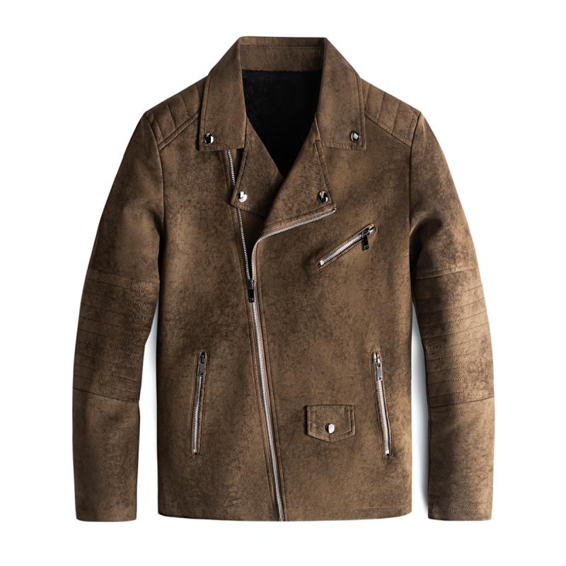 Classic Slim Fit Vegan Leather Biker Jacket - VogeLuxe