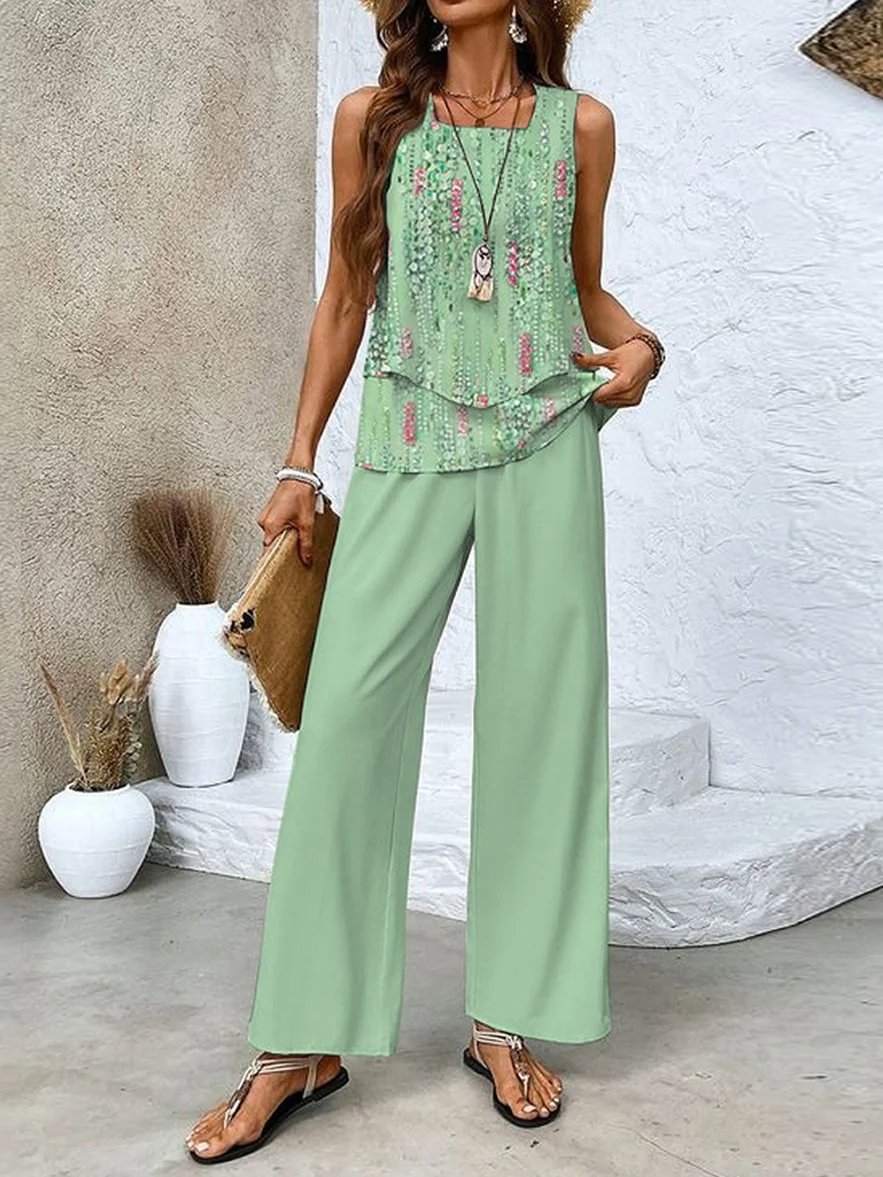 Women's Bright Floral Summer Shorts Set