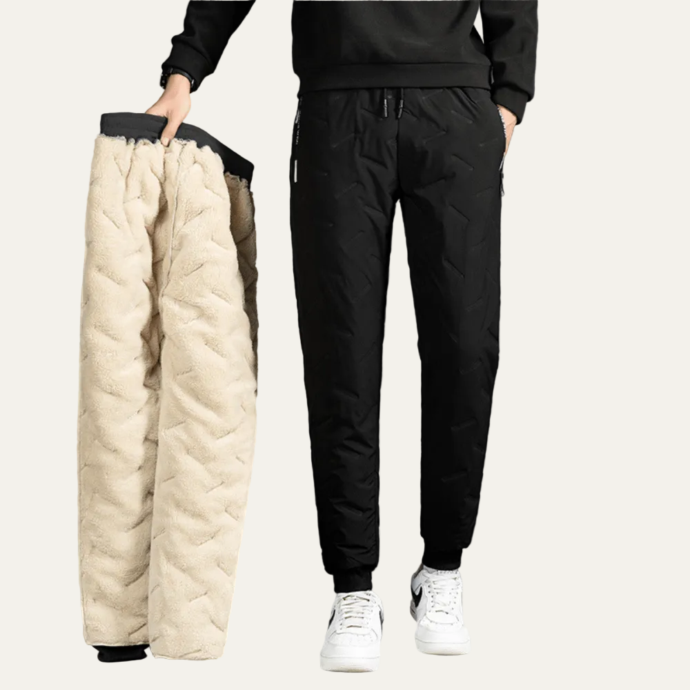 VogeLuxe | Men’s Quilted Fleece Lined Insulated Jogger Pants