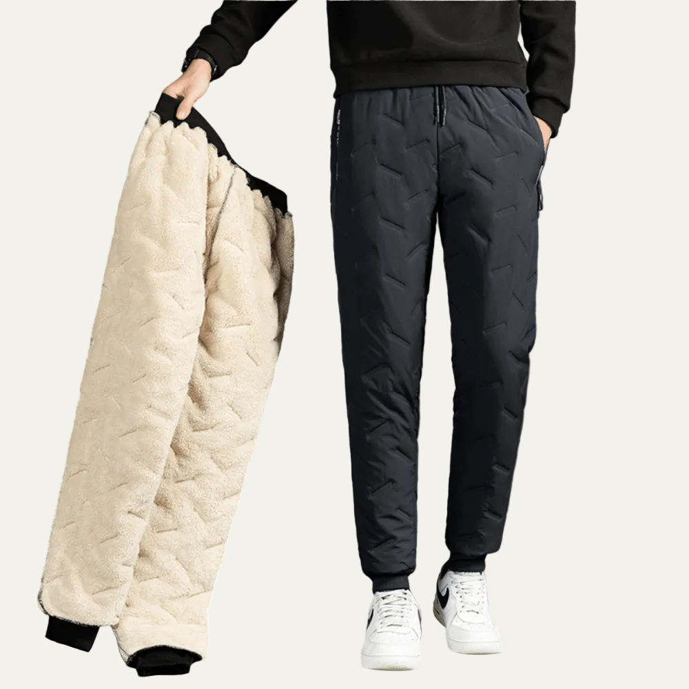 VogeLuxe | Men’s Quilted Fleece Lined Insulated Jogger Pants