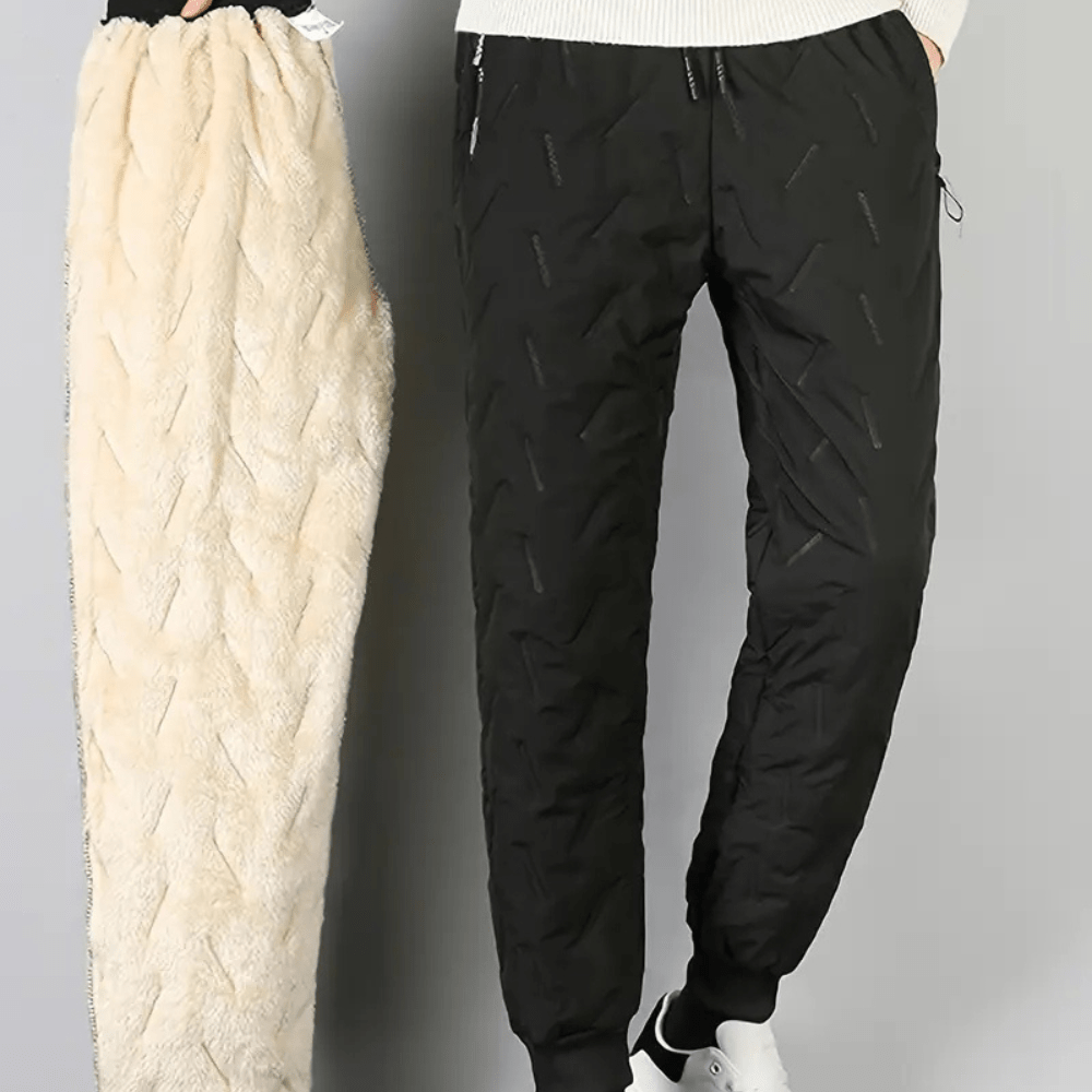 VogeLuxe | Men’s Quilted Fleece Lined Insulated Jogger Pants