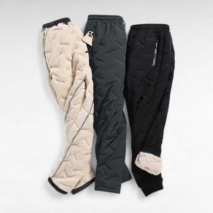 VogeLuxe | Men’s Quilted Fleece Lined Insulated Jogger Pants