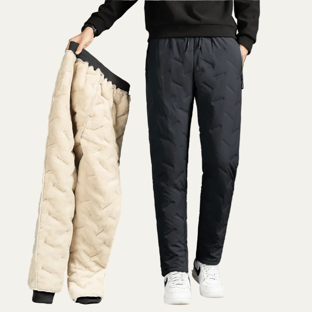 VogeLuxe | Men’s Quilted Fleece Lined Insulated Jogger Pants