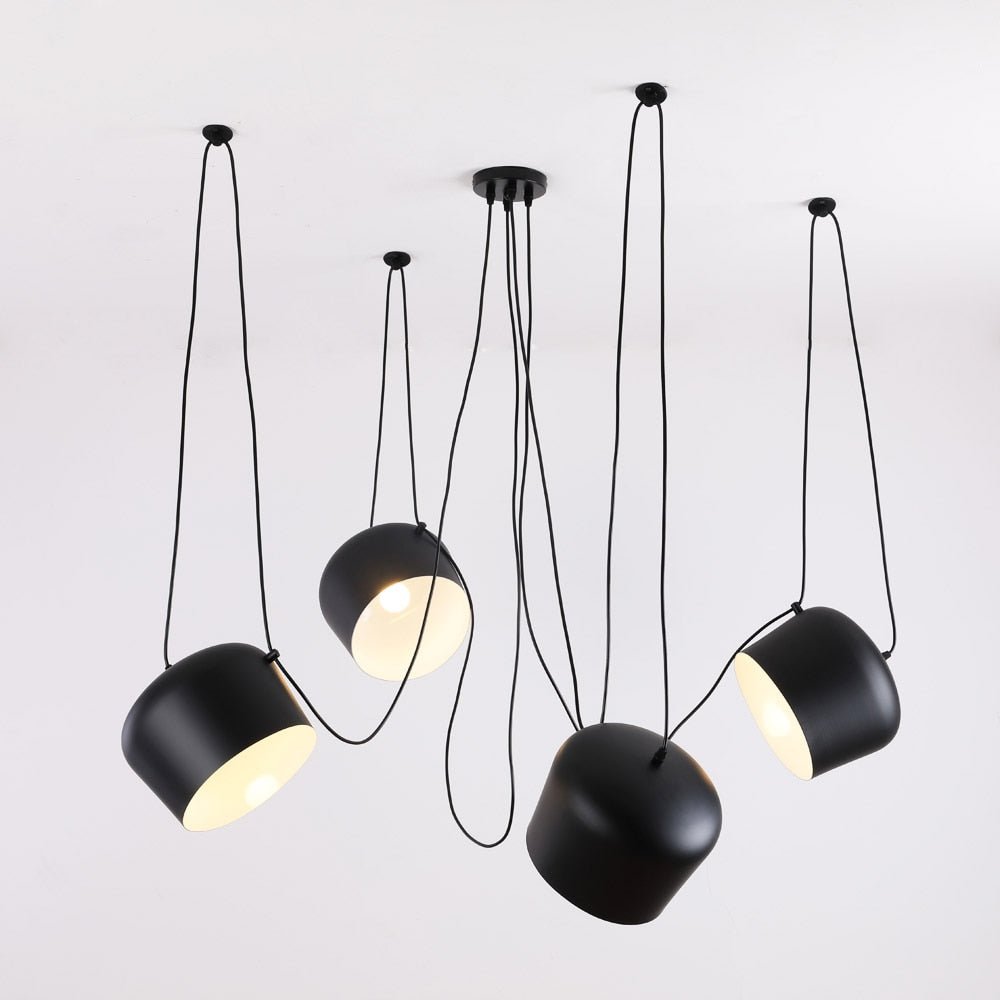 Sleek Pendant Light With Adjustable Corded Shade - VogeLuxe