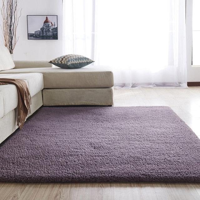 Plush Low Shedding Fleece Living Room Mat