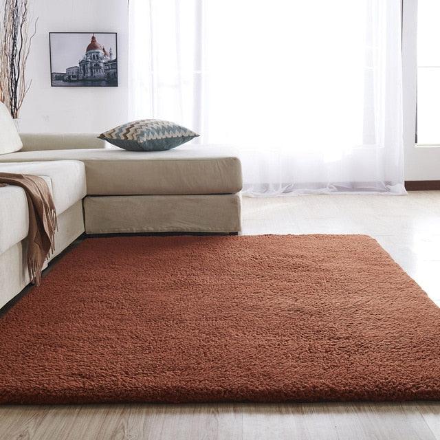 Plush Low Shedding Fleece Living Room Mat