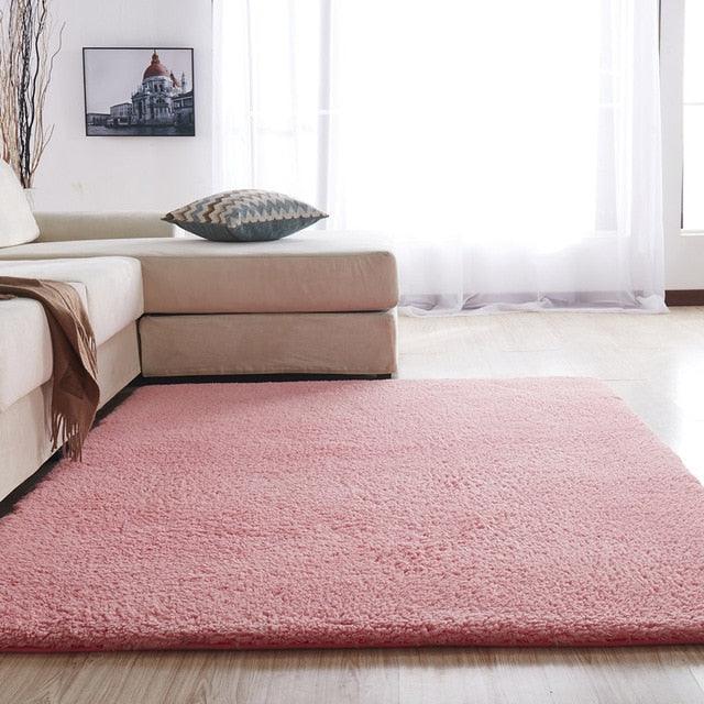 Plush Low Shedding Fleece Living Room Mat
