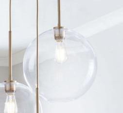 Elegant Glass Drop Pendant Light in Soft Gold Tone