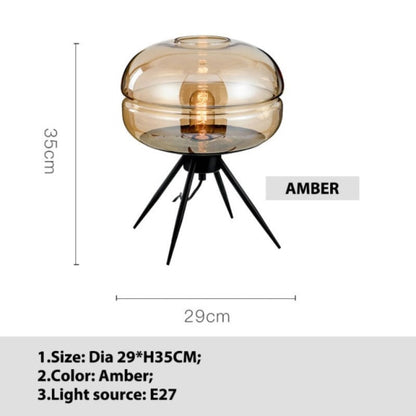 Clear Glass Dome Desk Lamp