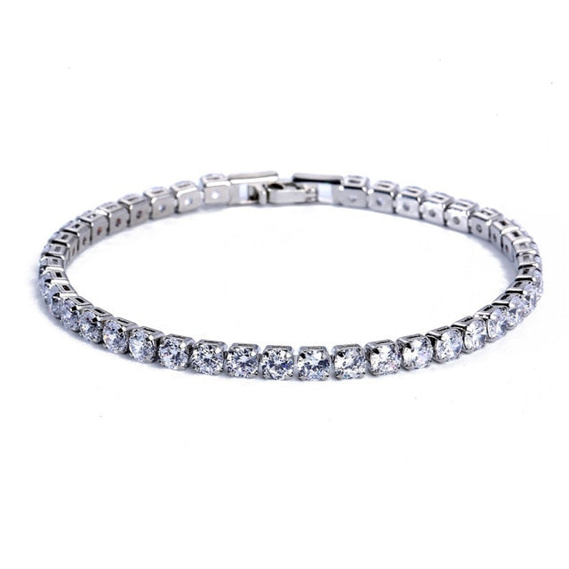 Elegant Chain Tennis Bracelet With Sparkling Zirconia Details - VogeLuxe