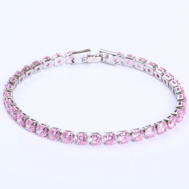 Elegant Chain Tennis Bracelet With Sparkling Zirconia Details