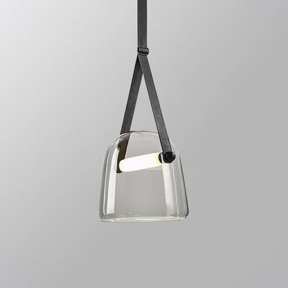 Rustic Metal Pendant Light with Brown Cord