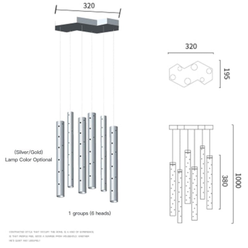 Elegant Long Crystal Pendant Chandelier