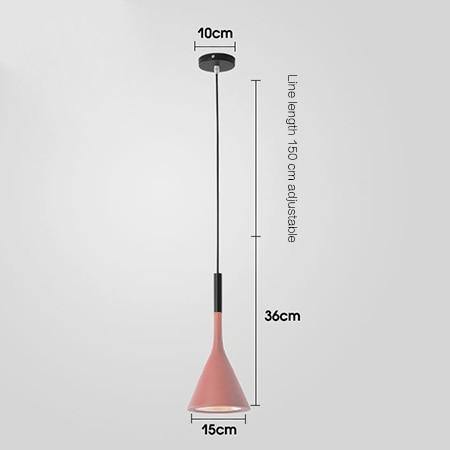 Scandinavian Glass Cone Pendant Light