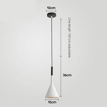 Scandinavian Glass Cone Pendant Light