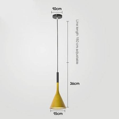 Scandinavian Glass Cone Pendant Light
