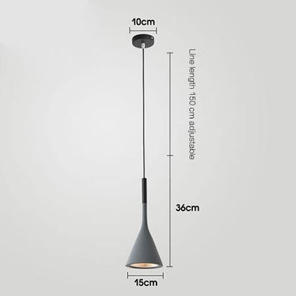 Scandinavian Glass Cone Pendant Light